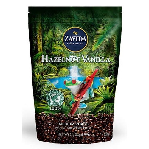 Cafea Zavida aroma alune de padure si vanilie (Hazelnut Vanilla Coffee 907gr)